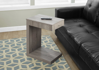 18.25" X 12" X 24" Dark Taupe Finish Hollow Core Accent Table HomeRoots