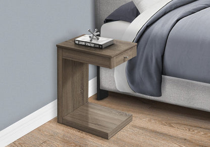 18.25" X 12" X 24" Dark Taupe Finish Hollow Core Accent Table HomeRoots