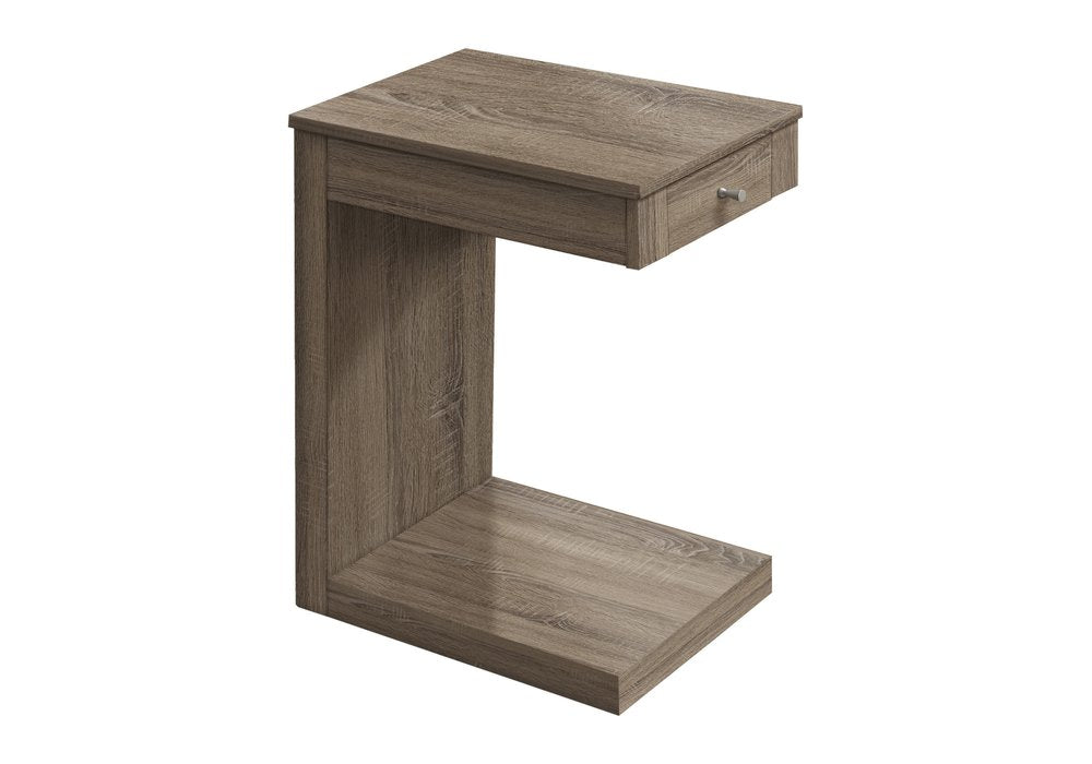 18.25" X 12" X 24" Dark Taupe Finish Hollow Core Accent Table HomeRoots