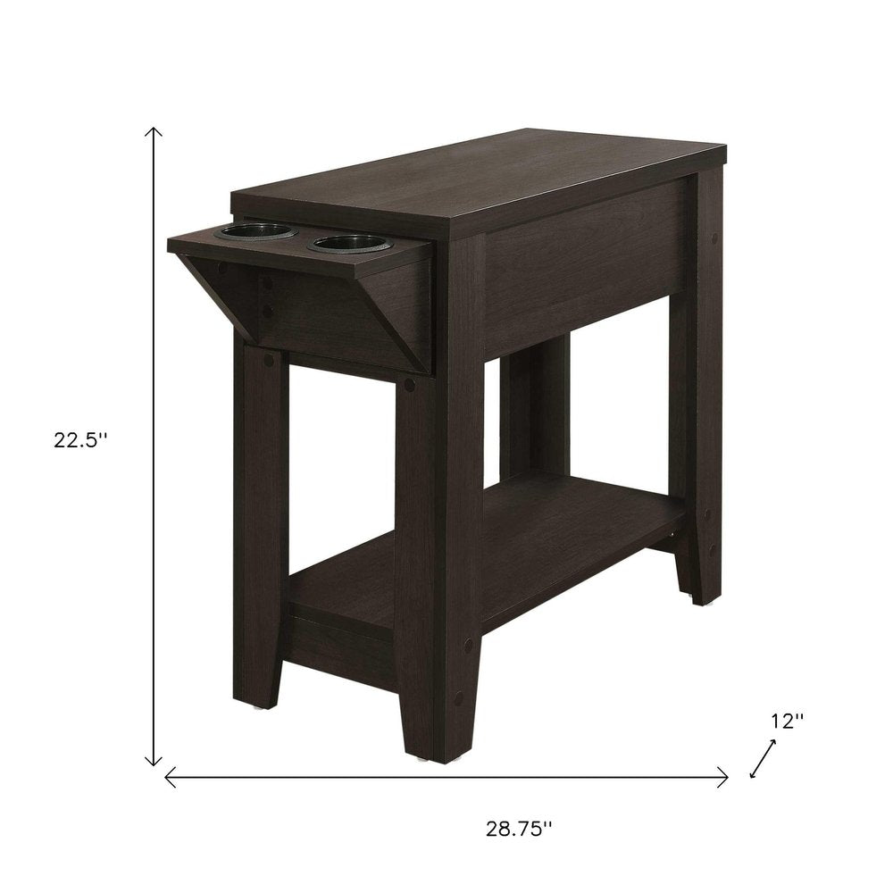 23" Brown Wood End Table With Shelf HomeRoots