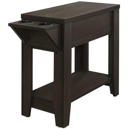 23" Brown Wood End Table With Shelf