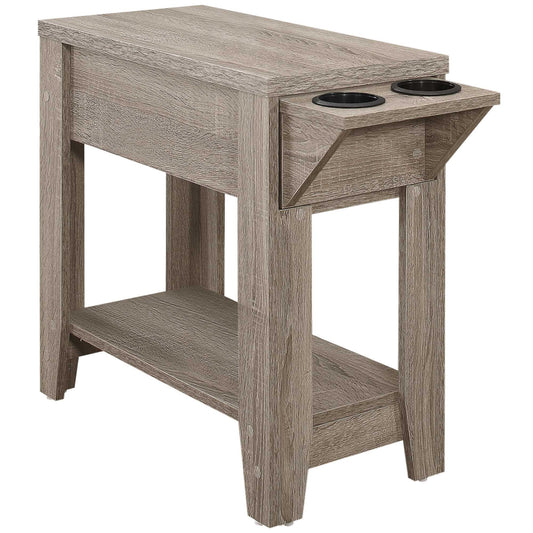 23" Brown End Table With Shelf