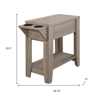 23" Brown Wood End Table With Shelf HomeRoots
