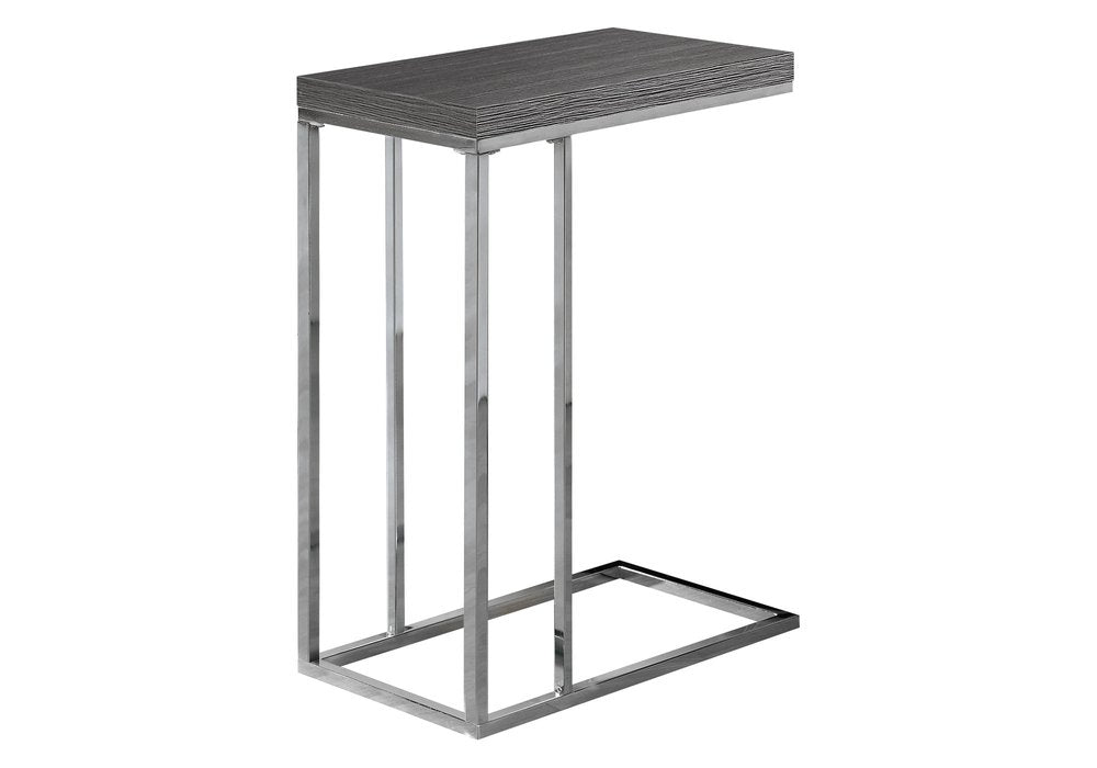 18.25" X 10.25" X 25.25" Cappuccino Particle Board Metal  Accent Table HomeRoots