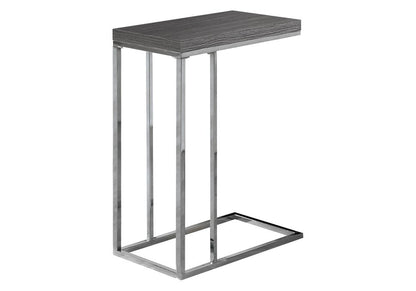18.25" X 10.25" X 25.25" Cappuccino Particle Board Metal  Accent Table HomeRoots