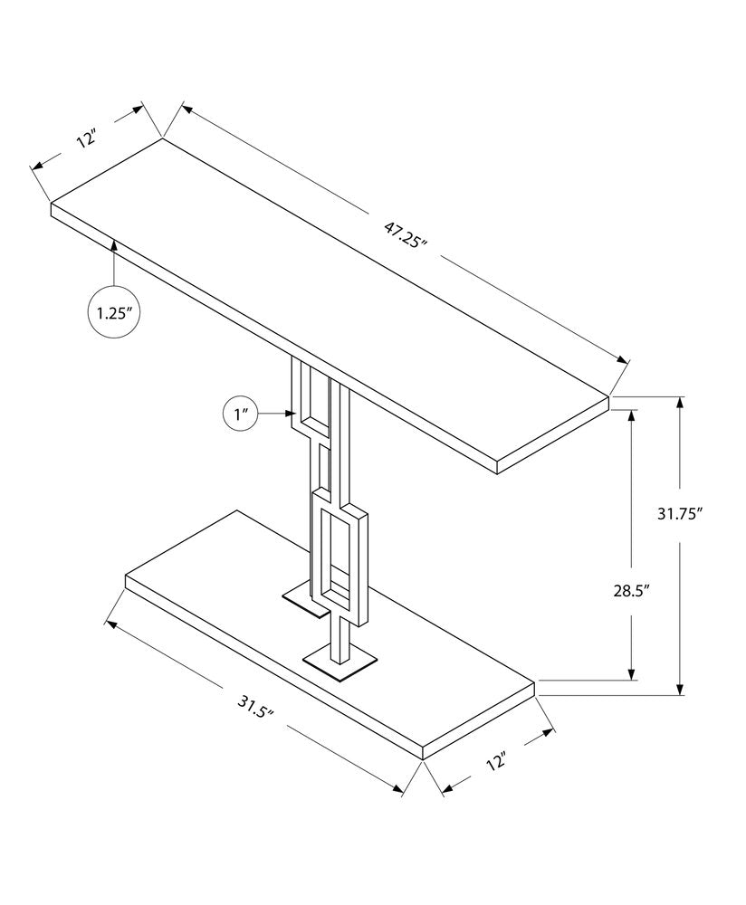 47" White Floor Shelf Console Table With Storage HomeRoots