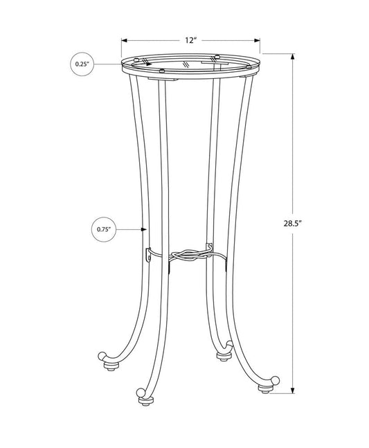 29" Black And Clear Glass Round End Table HomeRoots