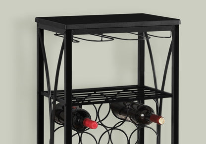 41" Black Stainless Steel Wine Rack HomeRoots