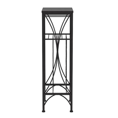 41" Black Stainless Steel Wine Rack - FurniFindUSA