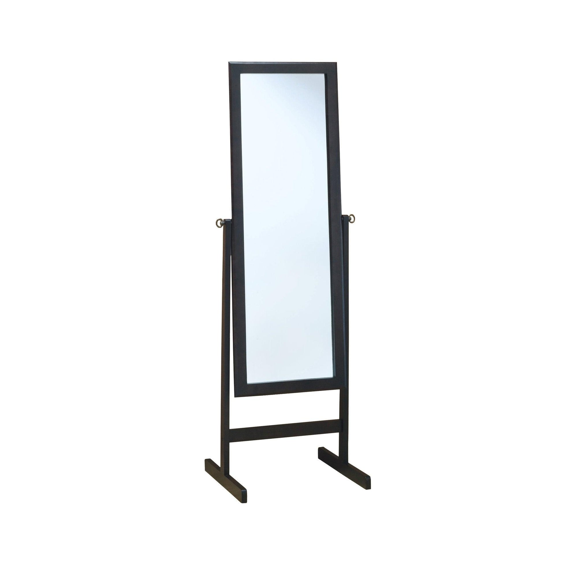 60" Brown Framed Cheval Standing Mirror - FurniFindUSA