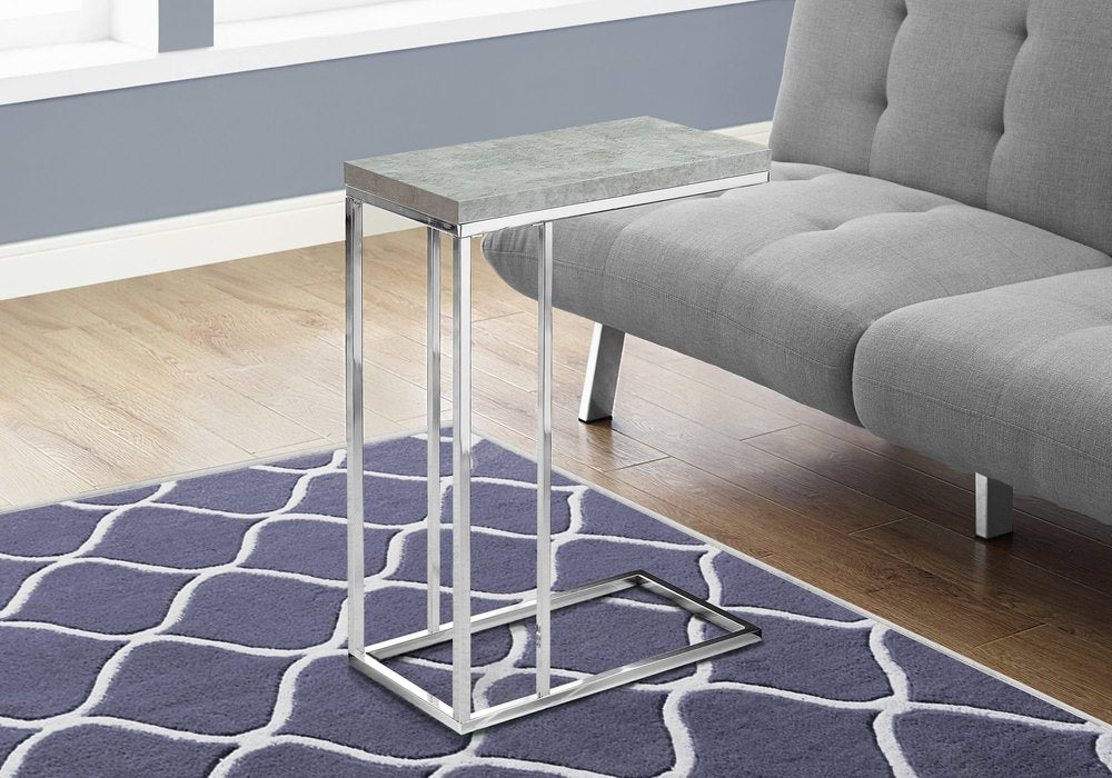 18.25" X 10.25" X 25.25" Cappuccino Particle Board Metal  Accent Table HomeRoots