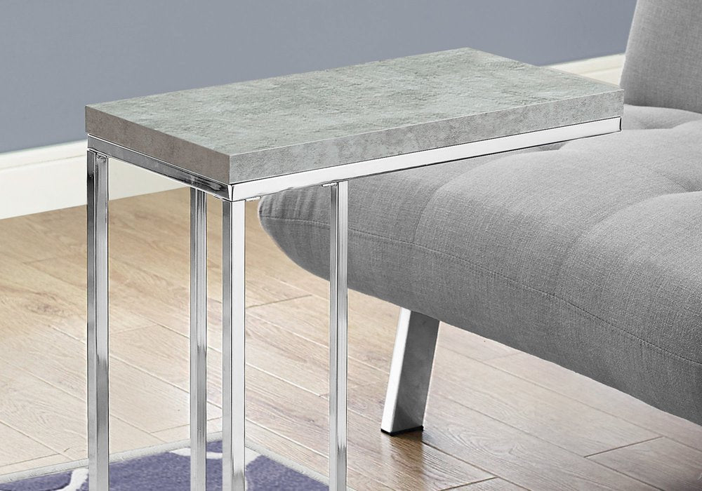 18.25" X 10.25" X 25.25" Cappuccino Particle Board Metal  Accent Table HomeRoots
