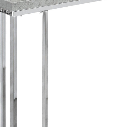 18.25" X 10.25" X 25.25" Cappuccino Particle Board Metal  Accent Table HomeRoots
