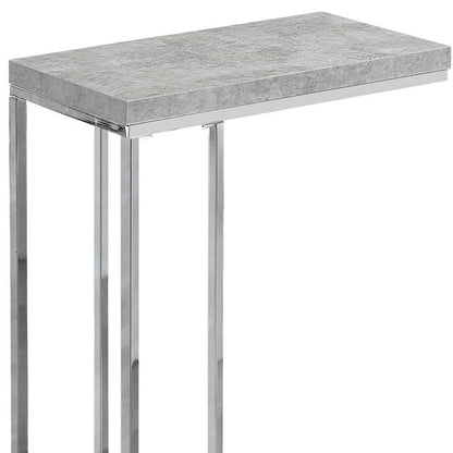 18.25" X 10.25" X 25.25" Cappuccino Particle Board Metal  Accent Table HomeRoots