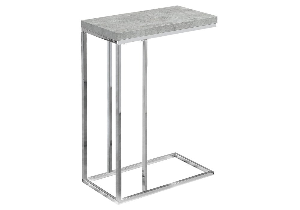 18.25" X 10.25" X 25.25" Cappuccino Particle Board Metal  Accent Table HomeRoots