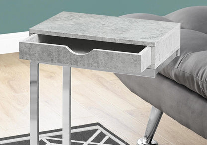 10.25" X 15.75" X 24.5" Cappuccino Finish And Gold Laminated Drawer Accent Table HomeRoots