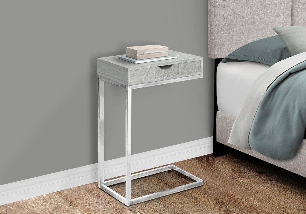 10.25" X 15.75" X 24.5" Cappuccino Finish And Gold Laminated Drawer Accent Table HomeRoots