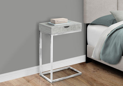 10.25" X 15.75" X 24.5" Cappuccino Finish And Gold Laminated Drawer Accent Table HomeRoots