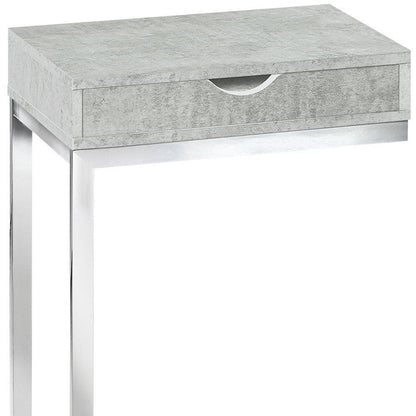 10.25" X 15.75" X 24.5" Cappuccino Finish And Gold Laminated Drawer Accent Table HomeRoots
