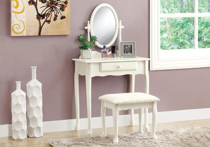 69" White One Drawer Mirrored Nightstand - FurniFindUSA