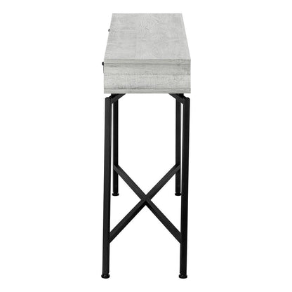 43" Brown And Black Cross Leg Console Table