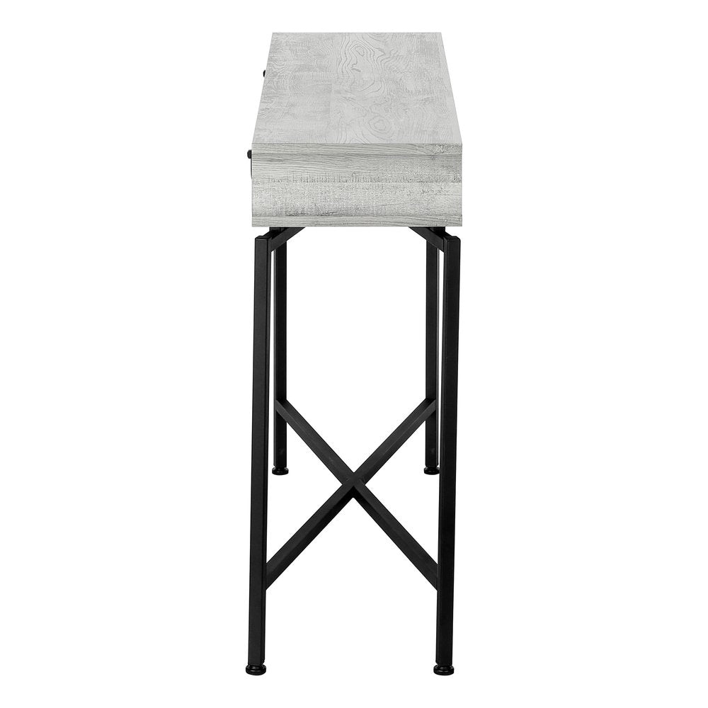 43" Brown And Black Cross Leg Console Table HomeRoots