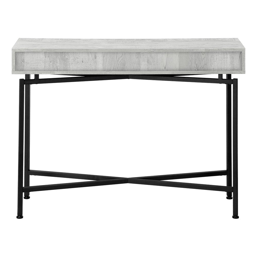 43" Gray And Black Cross Leg Console Table HomeRoots