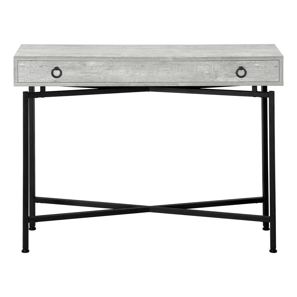 43" Gray And Black Cross Leg Console Table HomeRoots