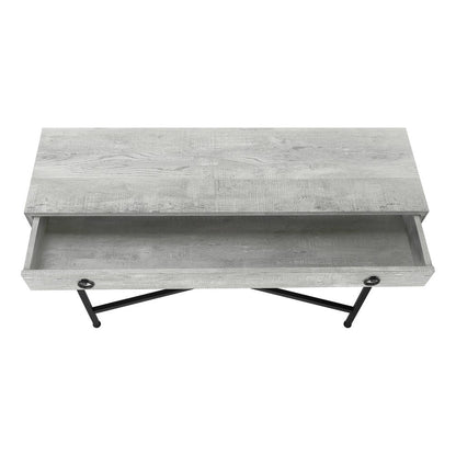 43" Gray And Black Cross Leg Console Table HomeRoots