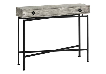 43" Gray And Black Cross Leg Console Table HomeRoots