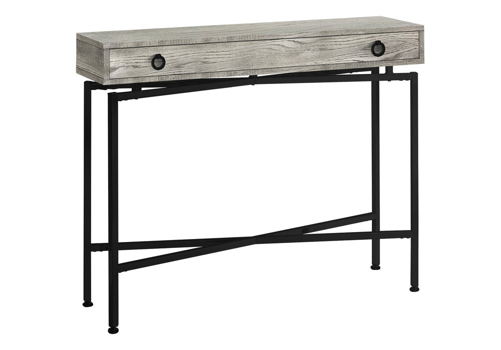 43" Brown And Black Cross Leg Console Table — view 12