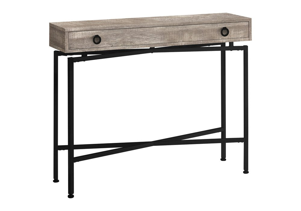 43" Gray And Black Cross Leg Console Table HomeRoots