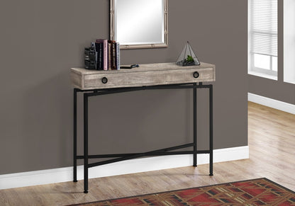 43" Gray And Black Cross Leg Console Table HomeRoots