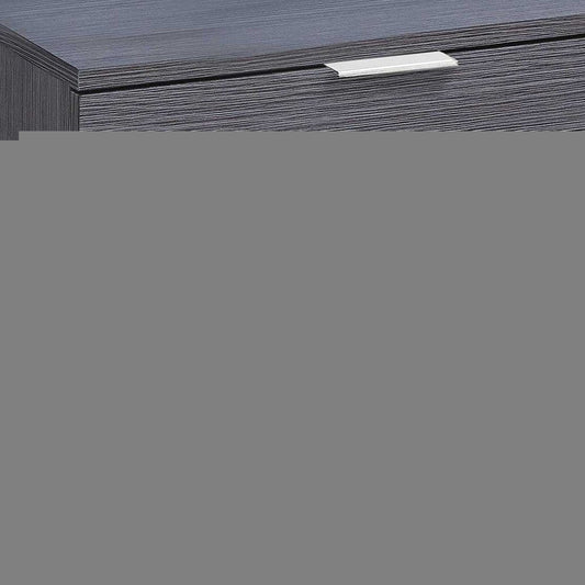 24" Silver And Gray Wood And Metal End Table With Drawer HomeRoots