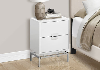 23.5" Particle Board And Chrome Metal Accent Table HomeRoots