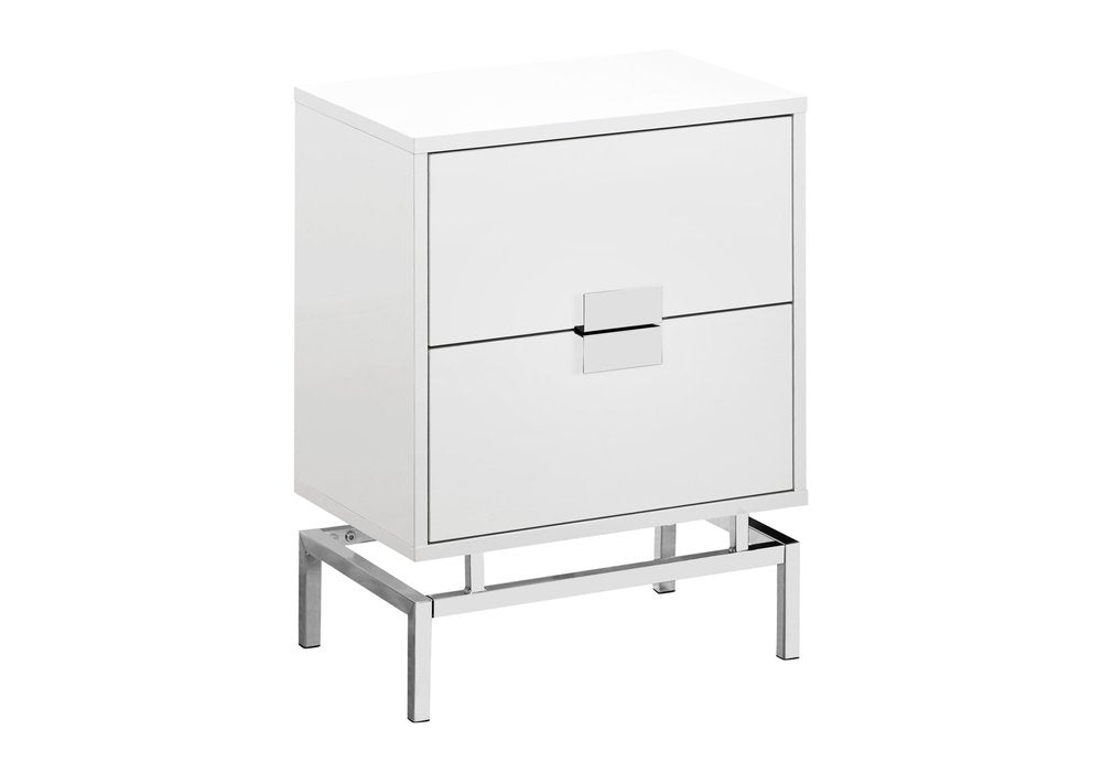 23.5" Particle Board And Chrome Metal Accent Table HomeRoots
