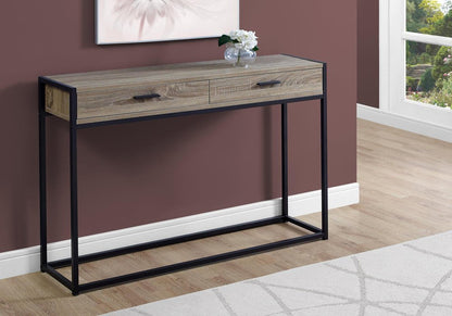 48" Taupe And Black Frame Console Table HomeRoots