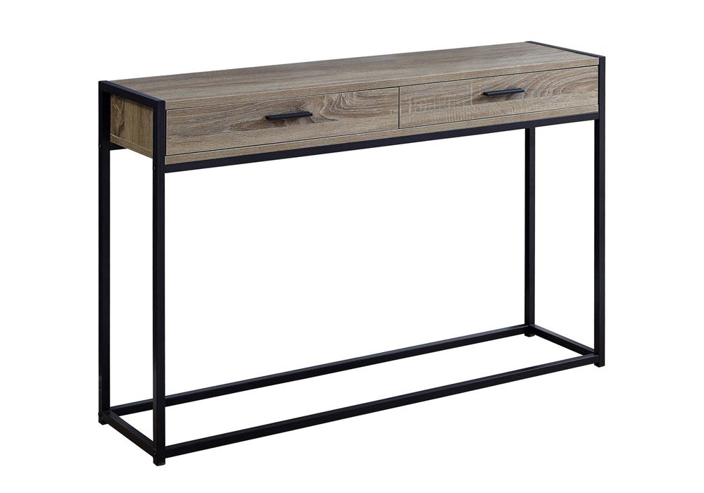 48" Taupe And Black Frame Console Table HomeRoots