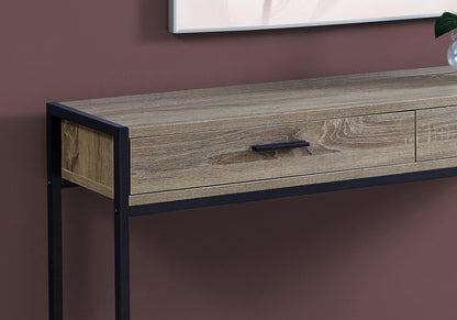 48" Taupe And Black Frame Console Table HomeRoots