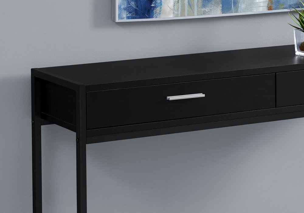 48" Taupe And Black Frame Console Table HomeRoots