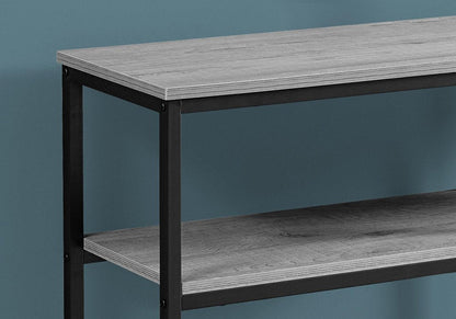 42" Gray And Black Frame Console Table With Storage HomeRoots