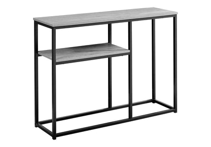 42" Gray And Black Frame Console Table With Storage HomeRoots