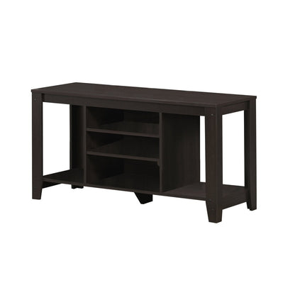 48" Dark Brown Open shelving TV Stand HomeRoots