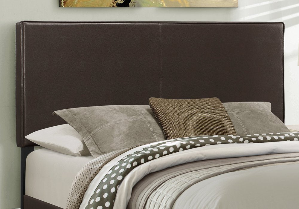 Brown Standard Bed Upholstered With Headboard HomeRoots