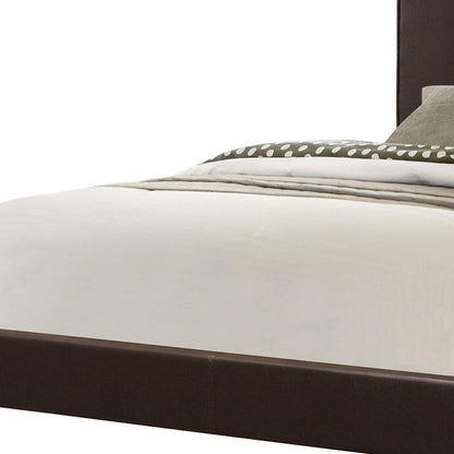 Brown Standard Bed Upholstered With Headboard HomeRoots