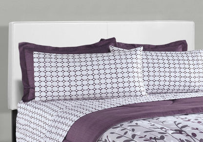 White Faux Leather Queen Bed Frame HomeRoots