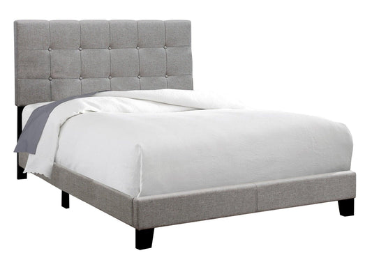 Full Size Grey Linen Bed - FurniFindUSA