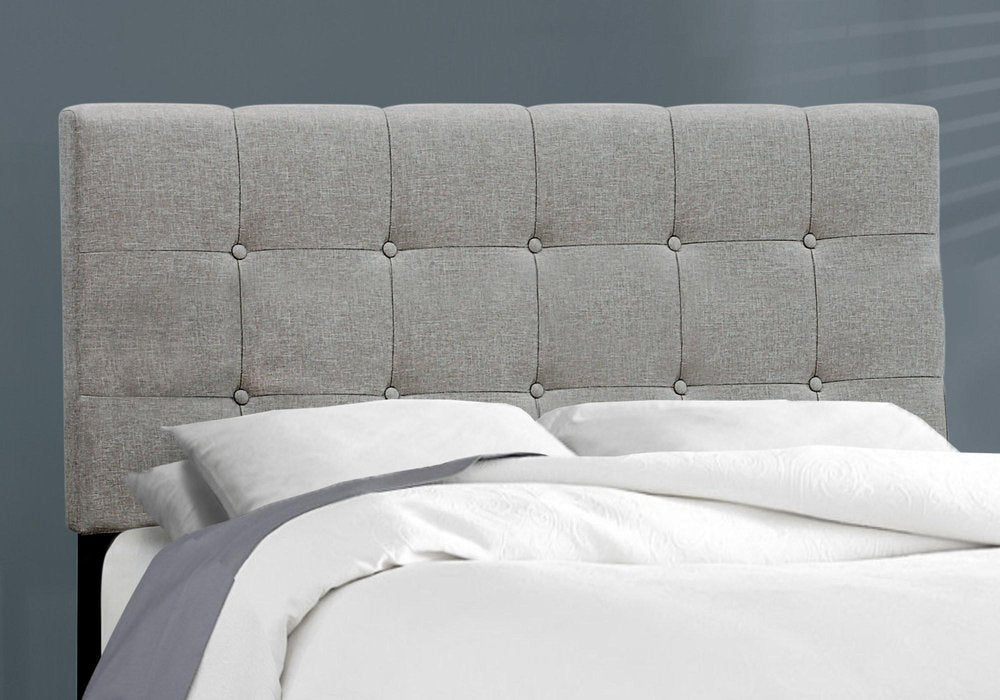 Beige Full Tufted Upholstered Bed Frame HomeRoots