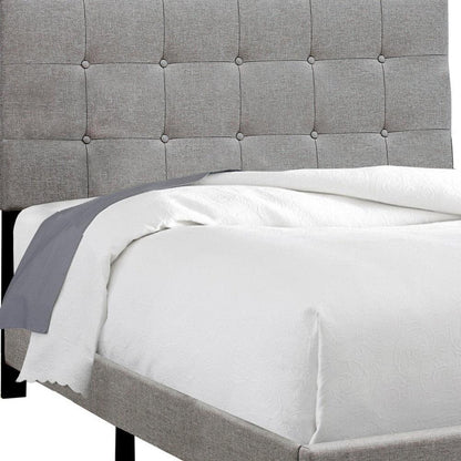 Full Size Grey Linen Bed - FurniFindUSA