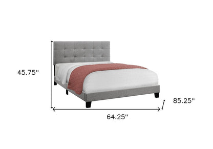 Beige Queen Upholstered Bed Frame HomeRoots